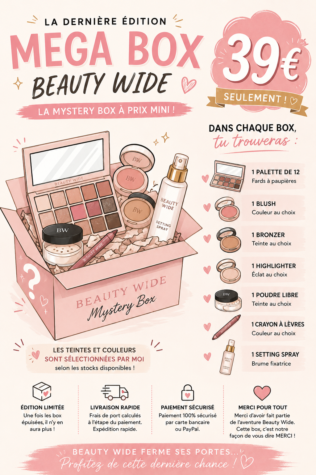 MEGA BOX BEAUTY WIDE  MYSTERY BOX
