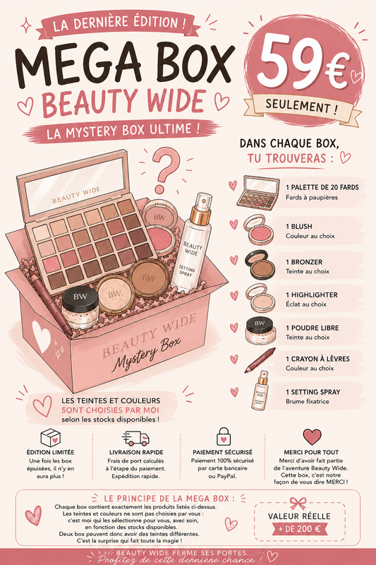 Mystery box + palette de 20 fards